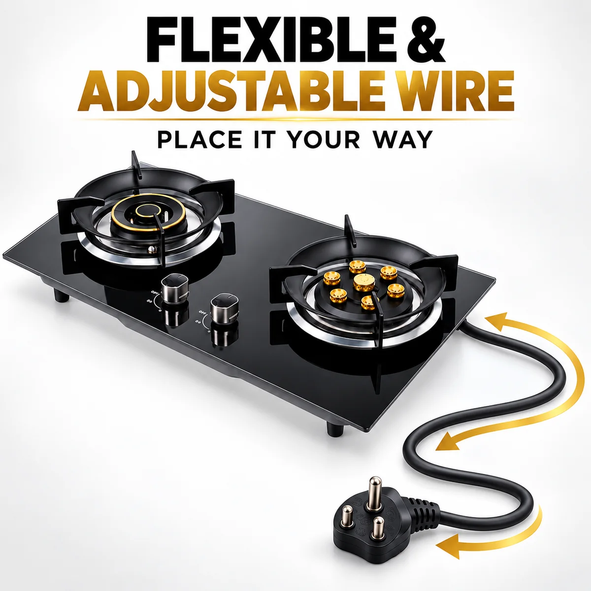 Two-Burner Electric Stove Built-In for Home