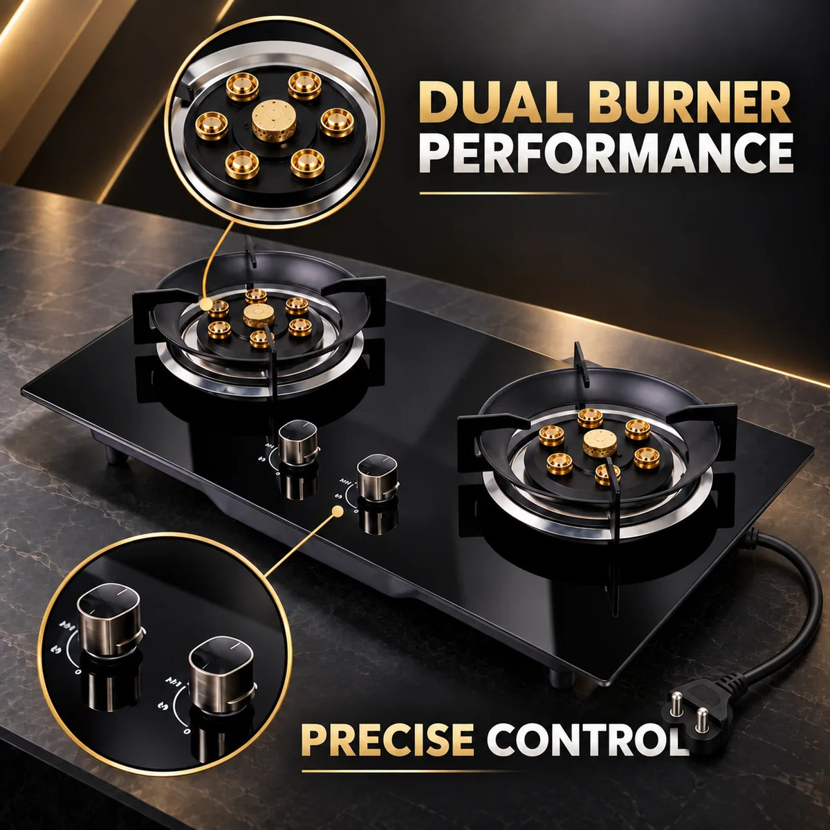 Two-Burner Electric Stove Built-In for Home