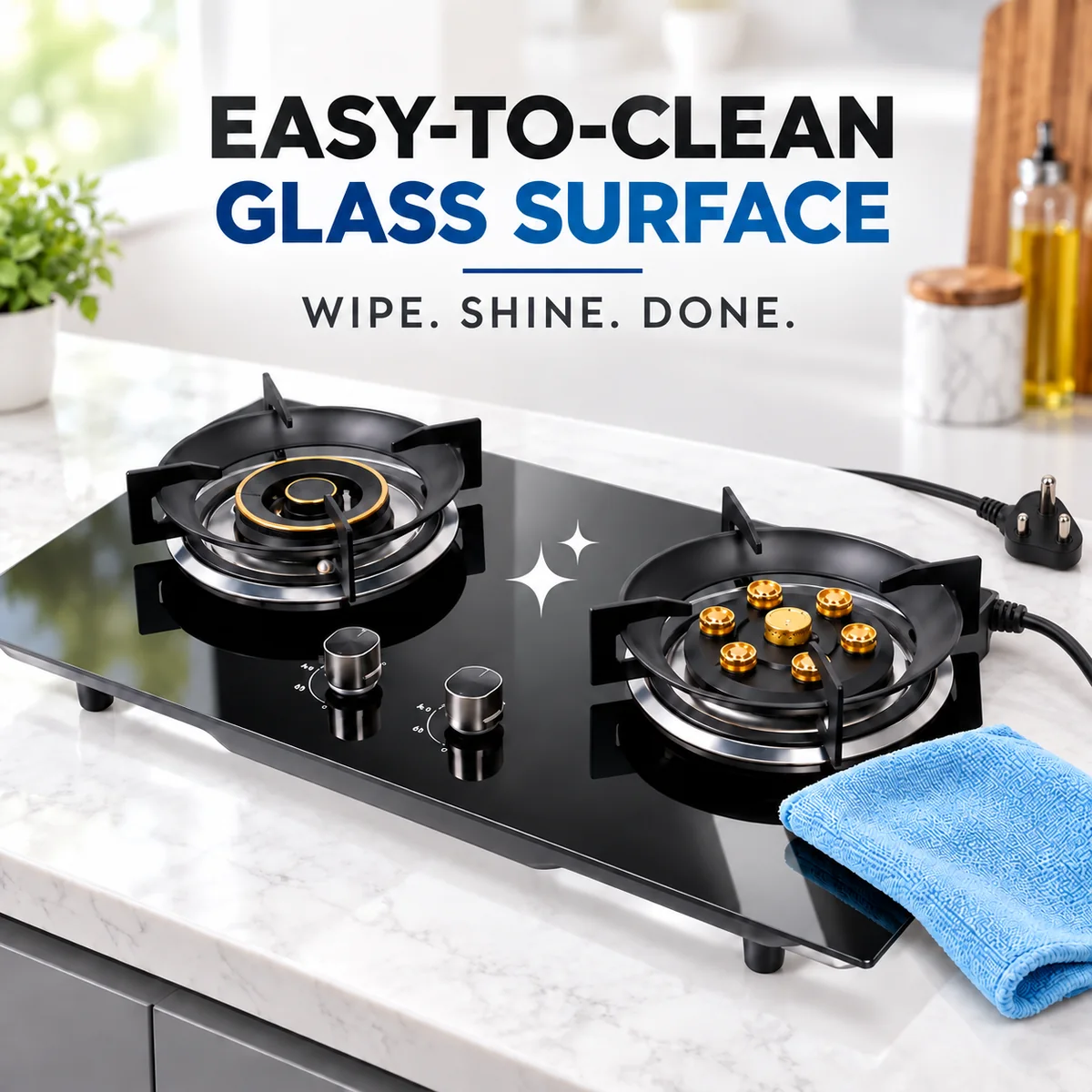 Two-Burner Electric Stove Built-In for Home